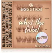 essence WHAT THE FAKE! umjetne trepavice 05 Natural Cluster Brown 1 par