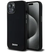 DKNY Etui DKNY Liquid Silicone Small Metal Logo MagSafe za iPhone 14/15/13 - črno