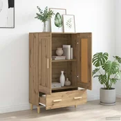 vidaXL Visok predalnik Artisan hrast 70 x 31 x 115 cm Inženirski les