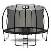 AGA trampolin SPORT EXCLUSIVE (366cm) + zaščitna mreža + lestev, črn