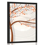 Plakat moderno drevo na abstraktnem ozadju - 30x45 no frame