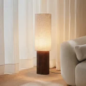 Lindby stoječa svetilka Kimiko, višina 100 cm, orehov les, tekstil - Dnevna soba/jedilnica - Skandinavski - Temno leseno, bež - Tkanine/tekstil