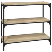 Vidaxl Knjižna omara sonoma hrast 80x33x70,5 cm inž. les in jeklo