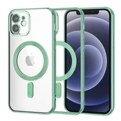 Ovitek Techsuit Luxury Crystal MagSafe za iPhone 12 - light green