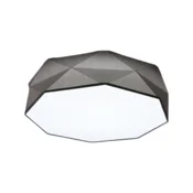 LED stropna svetilka Geo Fabric z daljinskim upravljalnikom, nastavljiva barvna temperatura 2700K-6500K, zatemnitev 10-100%, 2500 lumnov, časovnik, nočni način, sodobna tekstilna luč za dom
