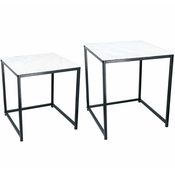 Garnitura dveh klubskih mizic iz marmorja