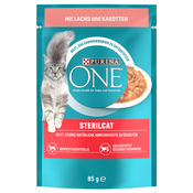 Purina One Sterilised - Losos & korenje (26x85 g)