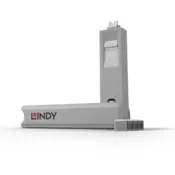Lindy 40427 blokator priključka Blokator priključka + ključ USB Tip-C Bijelo 5 kom