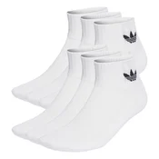 ADIDAS ORIGINALS Nogavice Mid Ankle 6 Pairs  črna / bela
