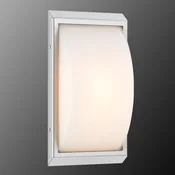 LCD Zunanja stenska svetilka LED 052, bela - Sodobni - bel opal, nerjaveče jeklo - Kovina