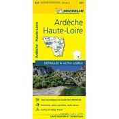 Ardeche, Haute-Loire - Michelin Local Map 331