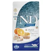 N&D Suva hrana za odrasle macke, Bakalar, spelta, ovas i pomorandža, 1.5kg