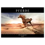 Pferde - wild und ungezähmt (Wandkalender 2026 DIN A3 quer), CALVENDO Monatskalender