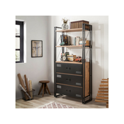 Hanah Home Polica 90x180x35cm Bež-Crna