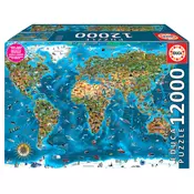 EDUCA puzzle Čudeži sveta 12000, 12000 kosov