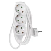 Podaljšek 1,5 m/3 vtičnice/beli/PVC/1 mm2