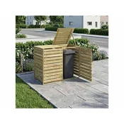 VIDAXL lopa za 2 smetnjaka, 240 L, 150x79x117 cm