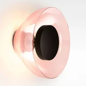 MARSET Aura LED stenska svetilka, O 18 cm, baker - Dnevna soba/jedilnica - Dizajn - črna, bakrena - Steklo