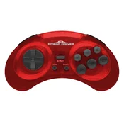 Brezžični kontroler Retro-Bit SEGA Mega Drive 2.4G - Crimson Red (MD/PC/PS3/SWITCH)