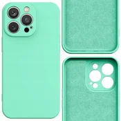 HURTEL Silikonski ovitek za iPhone 14 Plus, mint zelene barve