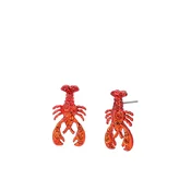 Betsey Johnson Uhani Mermaid Jewels rdeča