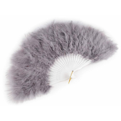Velik ventilator s perjem - sivo-beli
