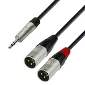 ADAM HALL K4YWMM0180 3.5 J ST V 2xXLR M 1.8 M POVEZOVALNI KABEL