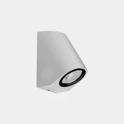 LEDS-C4 Eko Nagnjena zunanja stenska svetilka, bela, širina 7 cm, aluminij - Sodobni