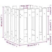 Vidaxl Vrtno korito z ograjico 40x40x40 cm trden les douglas