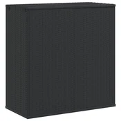 Vidaxl Vrtna škatla za blazine PE ratan 100x49x103,5 cm črna