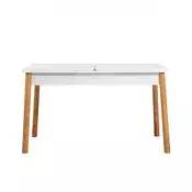 Hanah Home Trpezarijski sto Santiago 120x75x75cm Bež-Beli