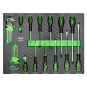 Izvijači in imbusi v peni - Philips, Slotted, Hex, Torx - 30 kosov JBM