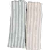 Bubaba by FreeON tetra plenica muslin 2/1, green črte, 70 x 70 cm green