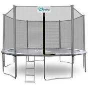 INLEA PREMIUM Jump Trampolin 430 cm z zunanjo zaščitno mrežo - siva