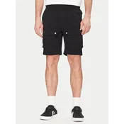 Resteröds Kratke hlače iz tkanine Malone 55251 6441 Črna Regular Fit