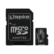 Kingston 128GB MicroSDXC CANVAS Plus V10 SDCS2/128G + Adapter
