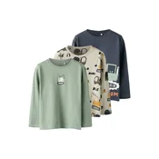 NAME IT Majica NMMNIKO kit/mornarska/brokat/pastelno zelena