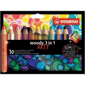 STABILO ARTY Woody 3in1 10db-os mješovit boja krétaceruza