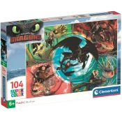 Kako izuriti svojega zmaja 104-delni Supercolor puzzle - Clementoni