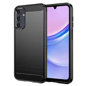 TPU gel ovitek Brushed Carbon za Samsung Galaxy A15 - črn