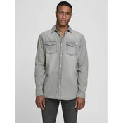 Jack & Jones Srajca Sheridan 12138115 Siva Slim Fit