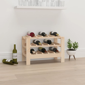 vidaXL Stojalo za vino 61,5x30x42 cm trdna borovina