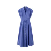 MANGO Dolga srajca DRESS RAYI kobalt modra / bela