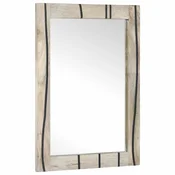 Vidaxl Ogledalo za kopalnico Pravokotna Bela 50 x 2,5 x 70 cm