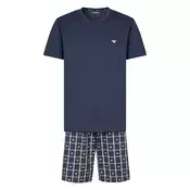Emporio Armani Kratka pižama modra/bela