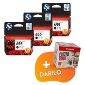 HP - Komplet kartuš HP CZ109AE nr.655 (črna), original, 3 kosi + DARILO GRATIS