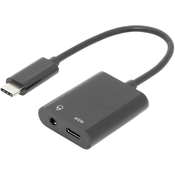 DIGITUS Digitus avdio adapterski kabel [1x moški konektor USB-C - 2x ženski konektor USB-C®\, priključna doza za 3\,5 mm banana moški konektor] AK-300400-002-S zaščiten\, dvojno oklopljen, (20415989)