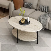 Hanah Home Klub sto Elis, 90x36x60 cm, Krem