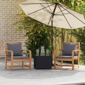 Stolica s jastukom 2 Komad Smeda i tamno siva 65 x 60 x 76,5 cm