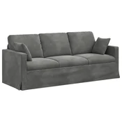 Vidaxl Kavč Temno siva 198 x 78 x 80 cm Žamet
